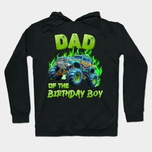 Dad And Mom Of The Birthday Boy Monster Truck Family Decor Hoodie
